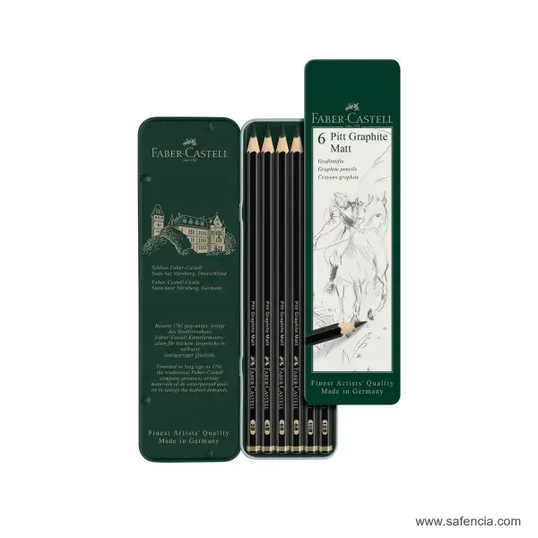 Faber-Castell Pitt Graphite Matt 6-Pencil Tin Set