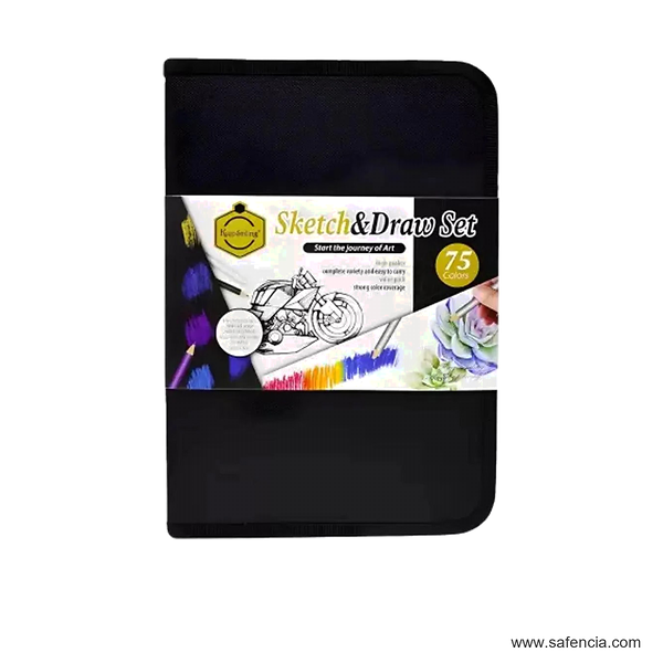 Keep Smiling 75 Pieces Professional Drawing and Sketching Set