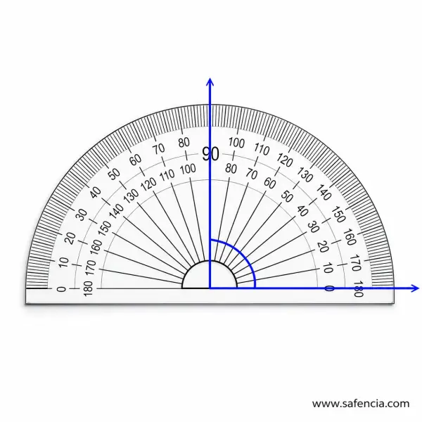D Half 4 Inch Transparent Protractor