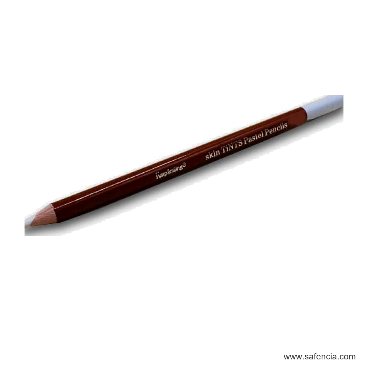 Keep Smiling White Charcoal Pastel Pencil 1pc keep smiling white pastel pencil barrel detail shown clearly on a clean white Safencia product canvas