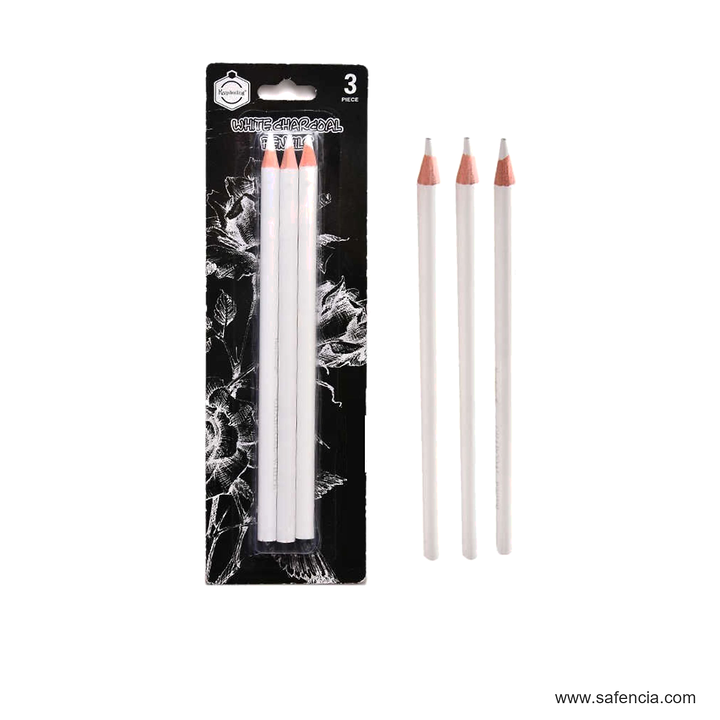 Keep Smiling White Charcoal Pencil Pack of 3 product photo 5 - buy in Pakistan from Safencia