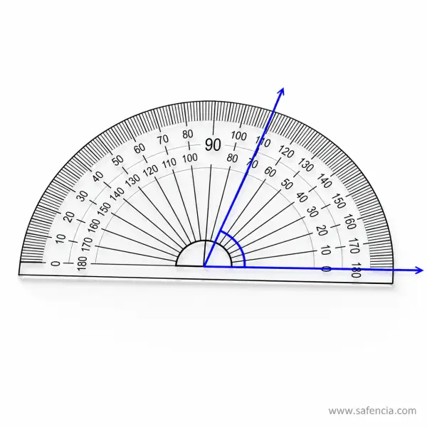 D Half 10 Inch Transparent Protractor