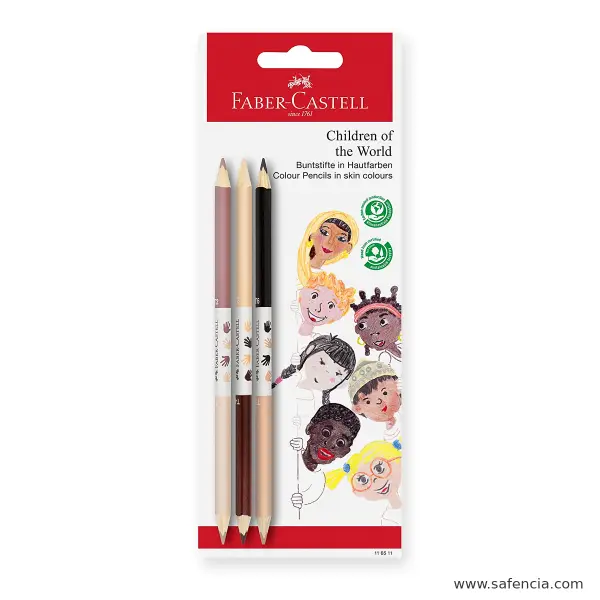 Faber-Castell Children of the World Bicolour Colour Pencils Set of 3