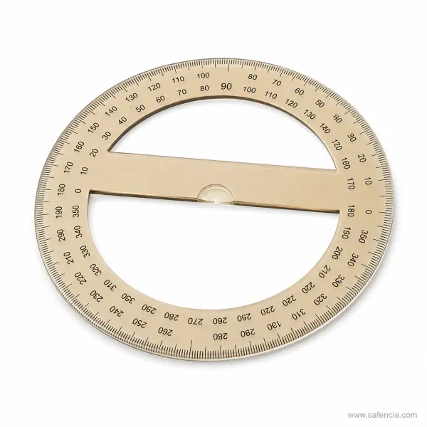 Round D Protractor 360 Degree