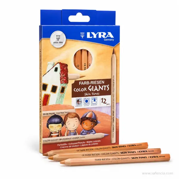 Lyra Color Giants Skin Tones Pencils Set of 12
