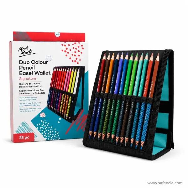 Mont Marte Duo Colour Pencil Easel Wallet Signature 25pc