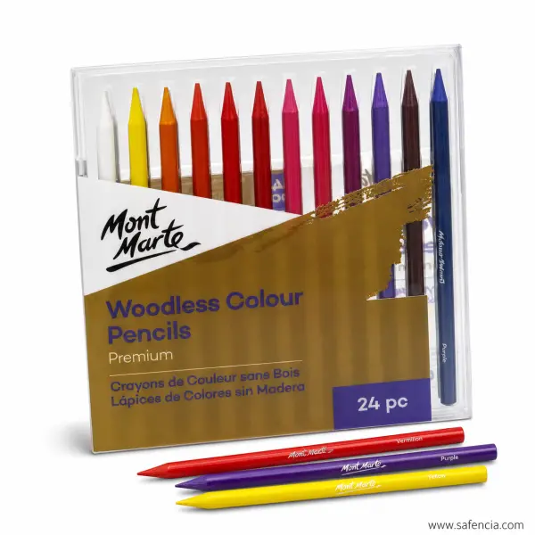 Mont Marte Woodless Colour Pencils Premium 24pc