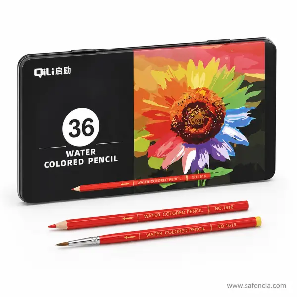 QiLi Water Coloured Pencils Metal Box Set