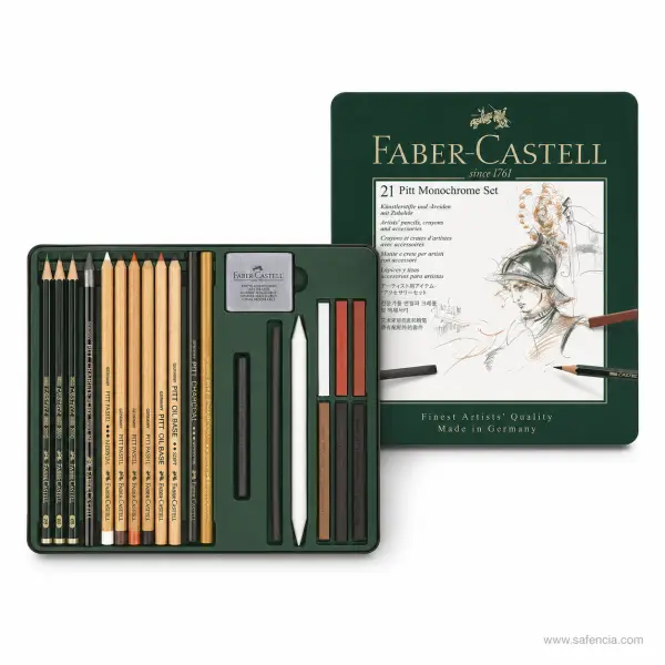 Faber-Castell Pitt Monochrome Set in a Tin