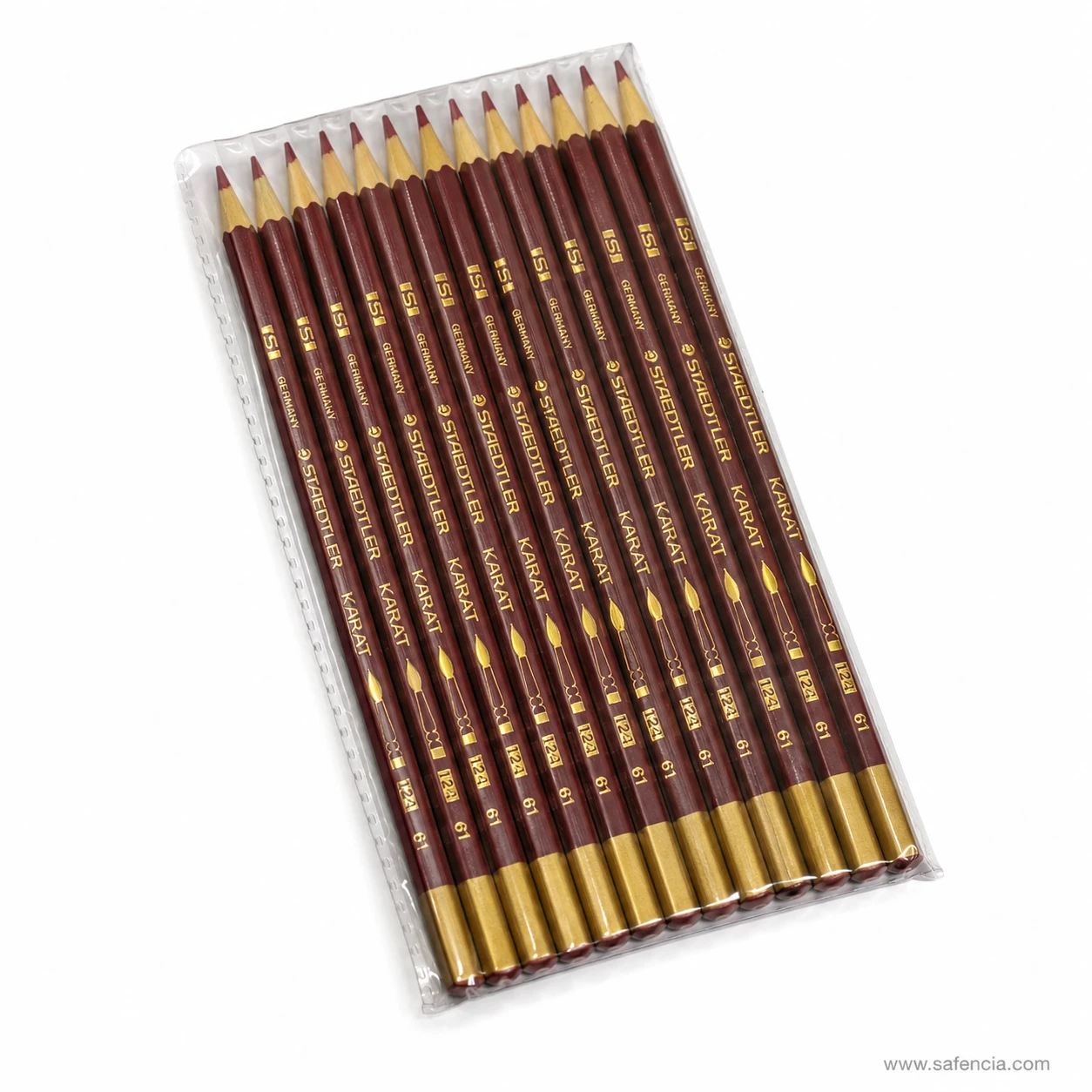 Close view of smooth non-toxic maroon wax lead core on medical marking pencil
