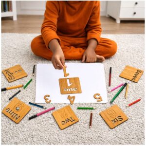 1-10 Counting Stencils with Puzzles 60 Pcs for Kids – Rs. 550 product image 3