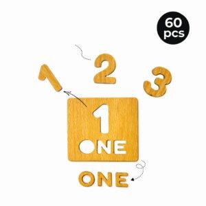1-10 Counting Stencils with Puzzles (60 Pcs)