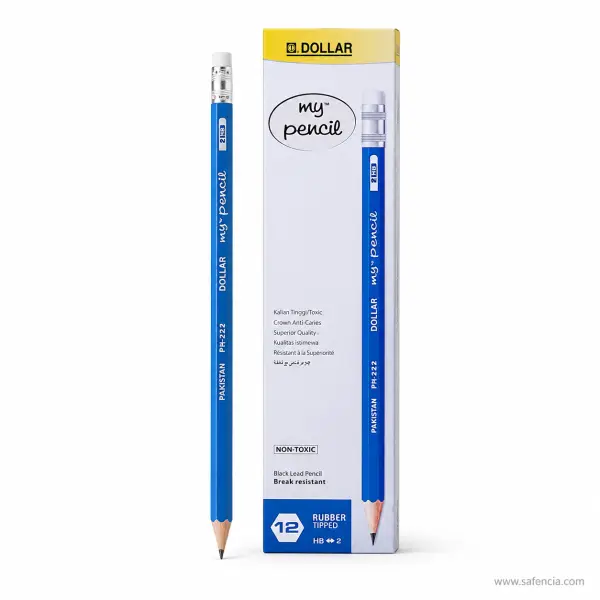 Dollar My Pencil PH-222 Rubber Tipped, Pack of 12