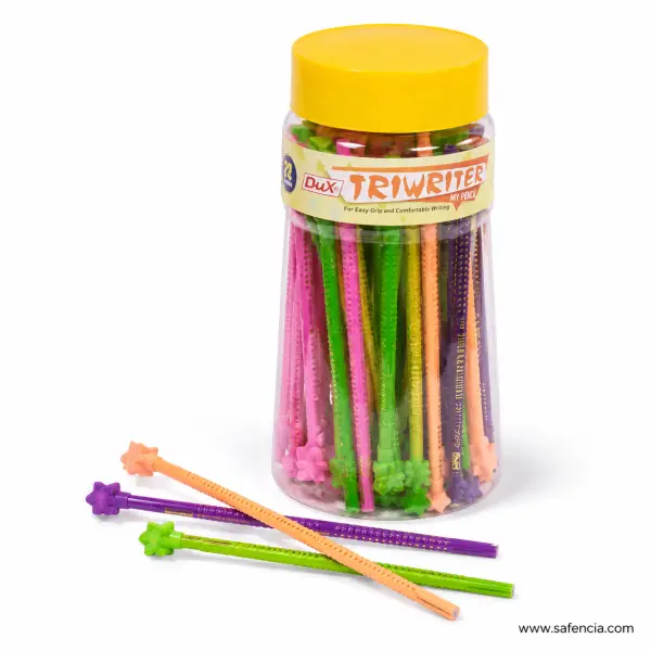 Dux Triwriter Matita Star-Topper Pencils, Jar of 22