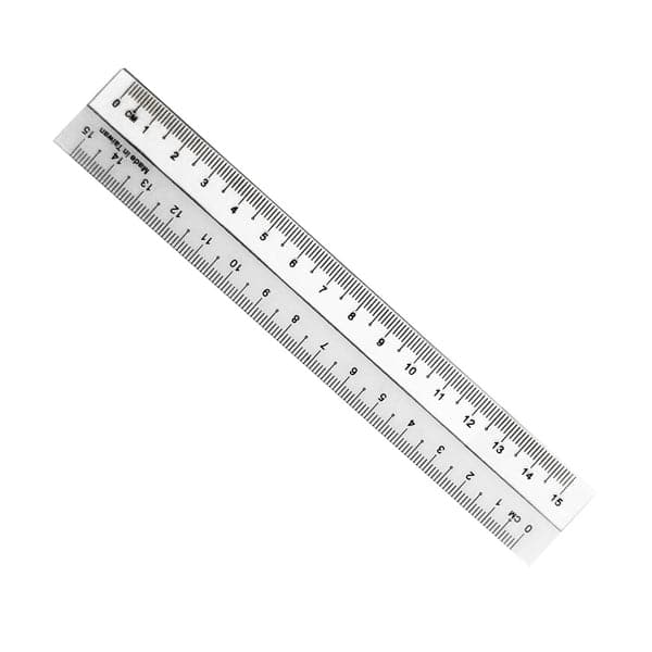 Original reference image of transparent 400star 12 inch ruler with dual measurement scales
