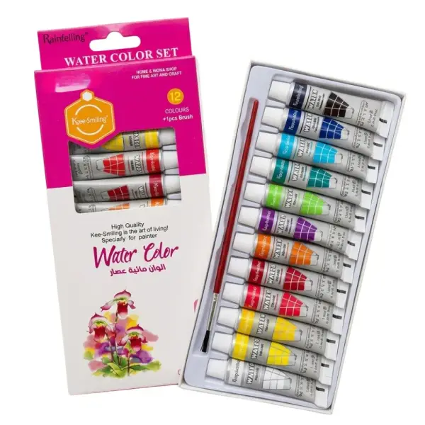 12 Water Colors Tubes Kit