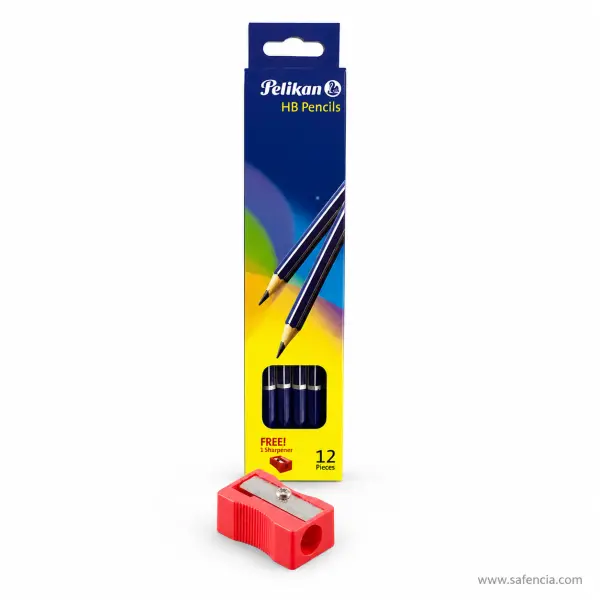 Pelikan HB Pencils, Pack of 12 with Free Sharpener