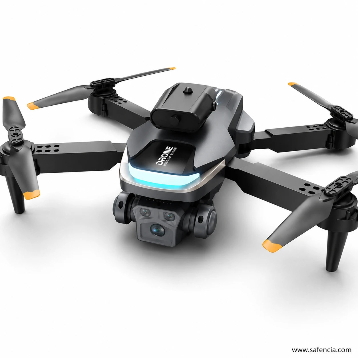 Close view of the P23 Pro drone nose camera cluster and forward-facing lens mount