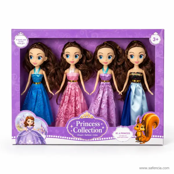 Princess Magic Collection 4 Doll Gift Set with Gowns