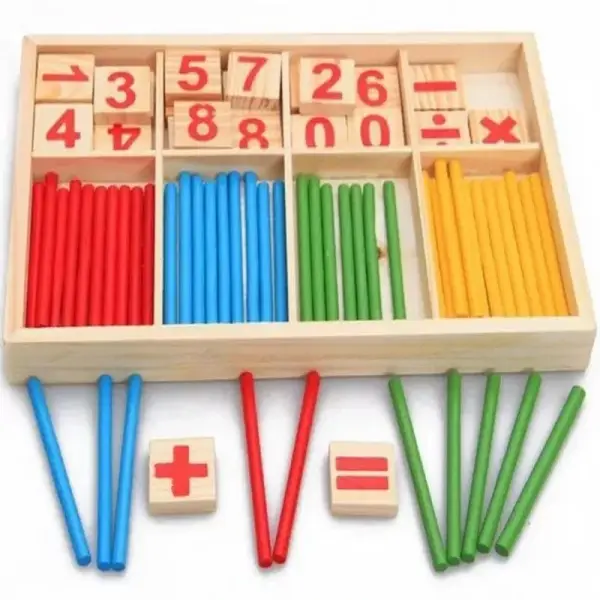 49 Wooden Sensing Sticks for Kids