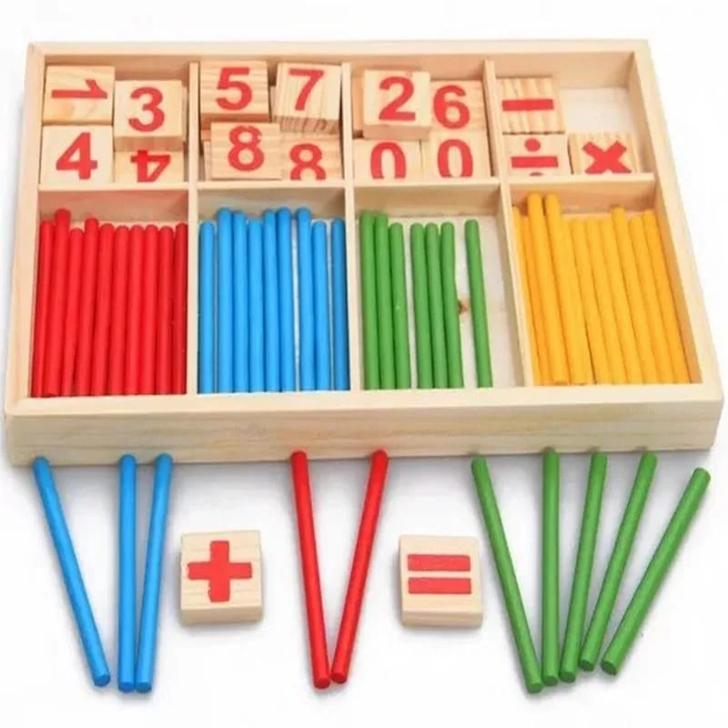 49 Wooden Sensing Sticks for Kids