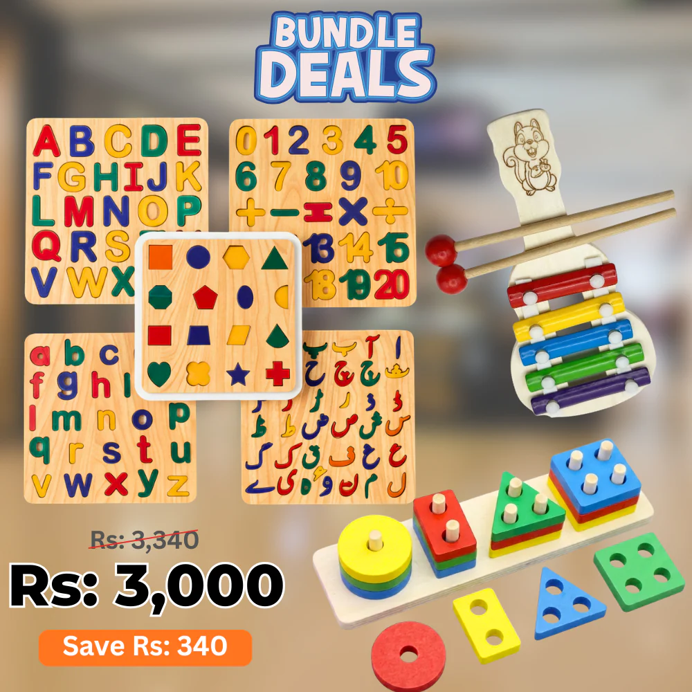 5 Acrylic Sorting Boards, 1 Shapes Puzzle & Xylophone