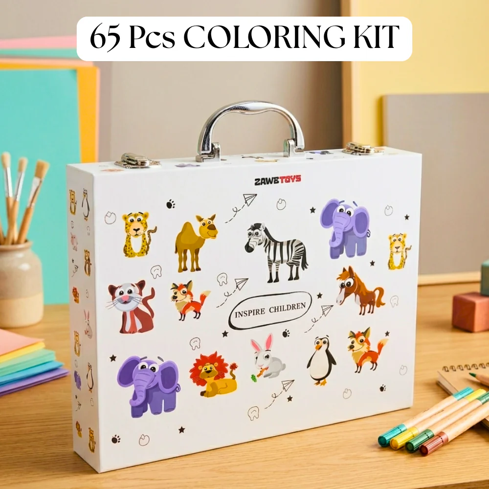 65 Piece Art & Coloring Kit for Kids — Online product image 3