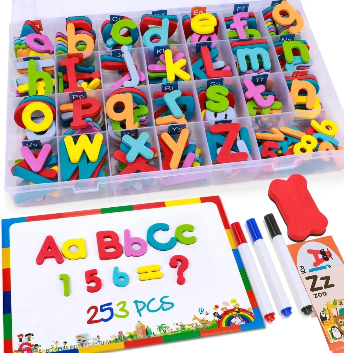 89 Pcs Magnetic Alphabets and Numbers