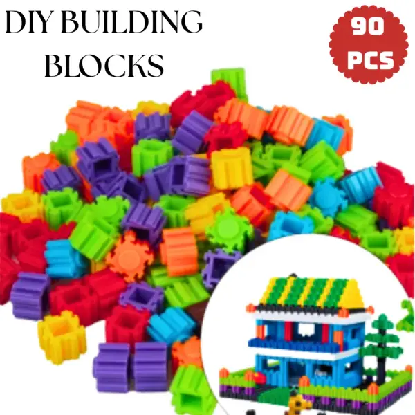 90-Pieces DIY Construction Toy Building Blocks