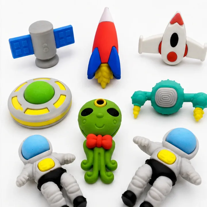 Alien Spaceship Erasers 4Pcs Set product photo 4 - buy in Pakistan from Safencia