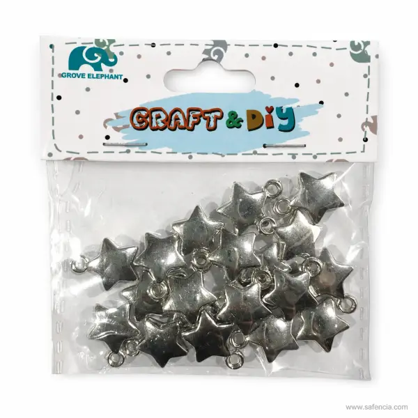 Medium Puffed Star Charms Craft Pack