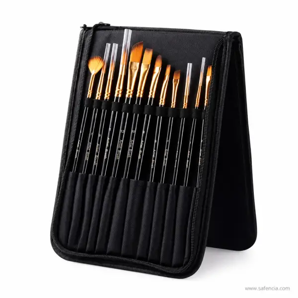 Artist Brush Set of 12 with Zip Case