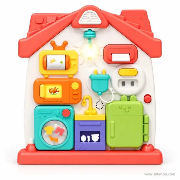 Baby Busy Board House with Switches, Lights and Sounds