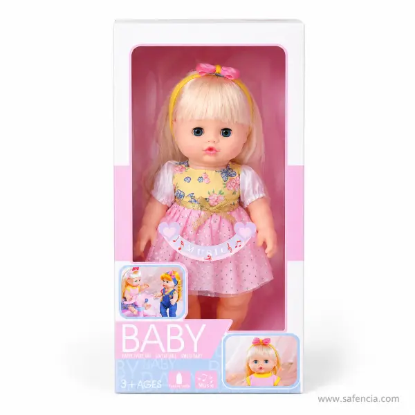 Musical Baby Doll with Feeding Bottle in Floral Party Dress