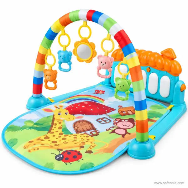 Baby Piano Play Gym with Activity Arch and Jungle Mat