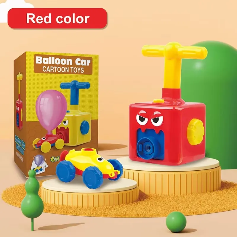 Red balloon powered pumping car
