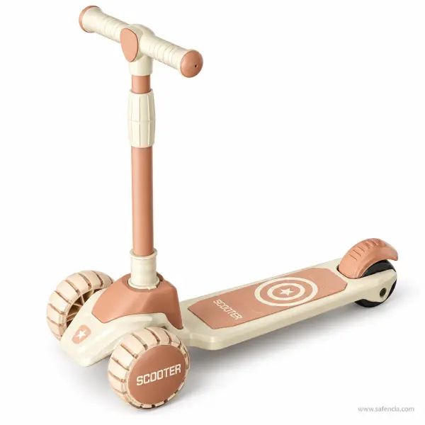 Beige Kids Scooty with Lights and Music
