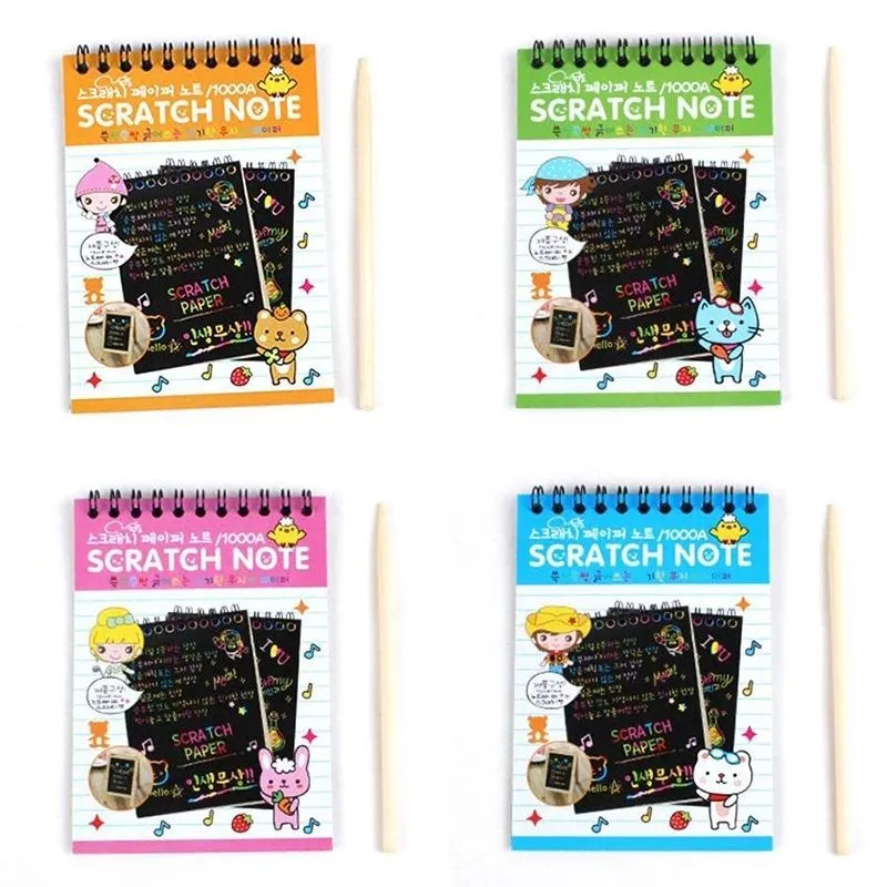 Black Magic Rainbow Scratch Paper Book