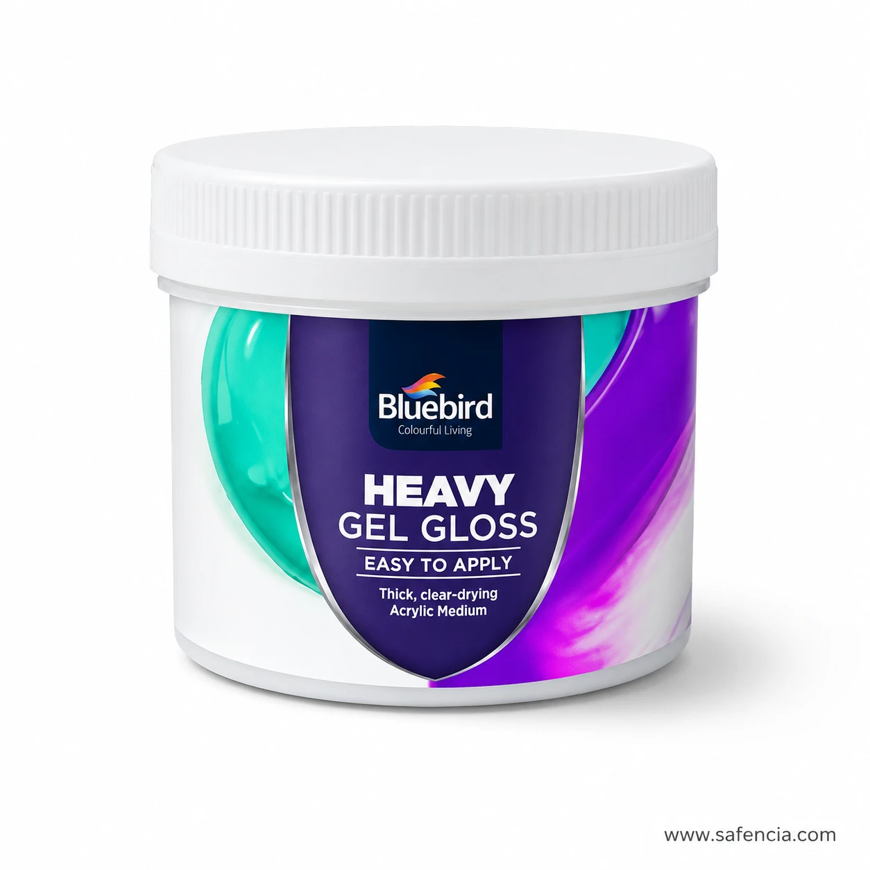 Bluebird Heavy Gel Gloss jar front packaging view on clean white background