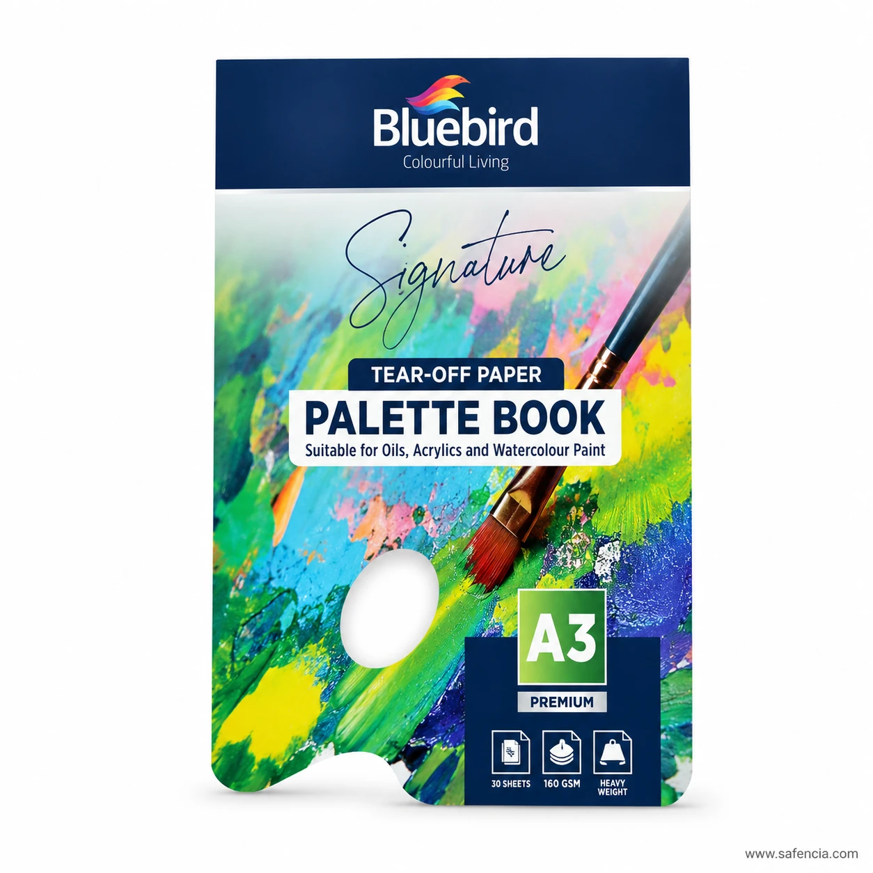 Bluebird Signature Tear-Off Paper Palette Book A3 large studio size front view on white background