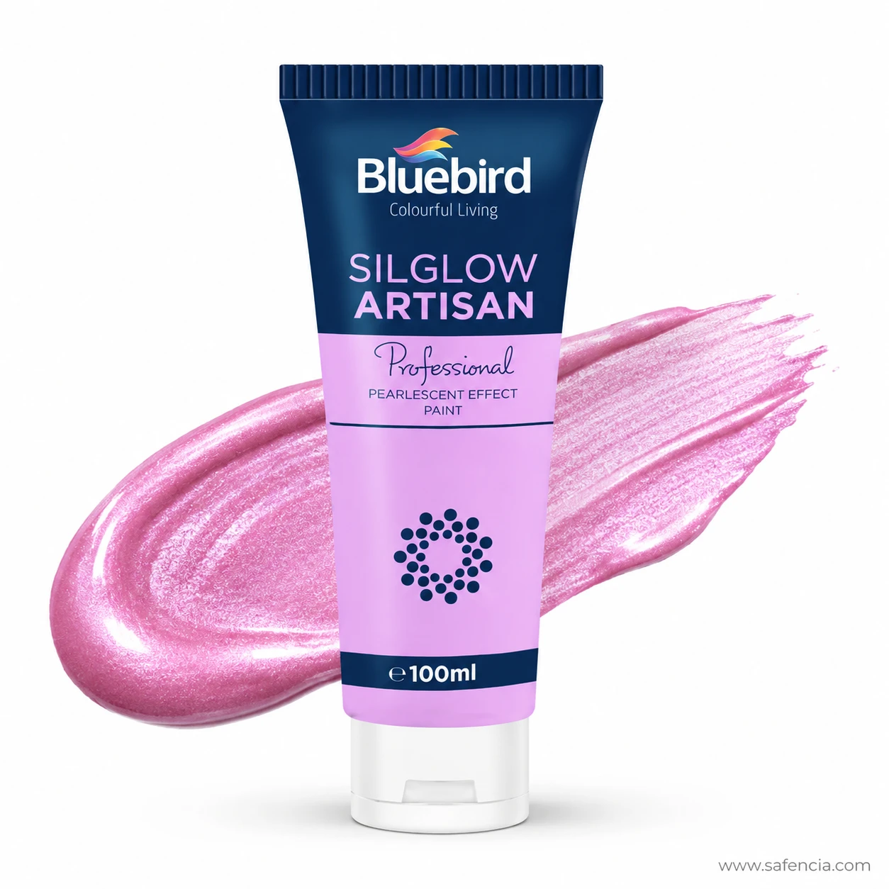Bluebird Silglow Artisan 100 mL tube shown standing with metallic blue label