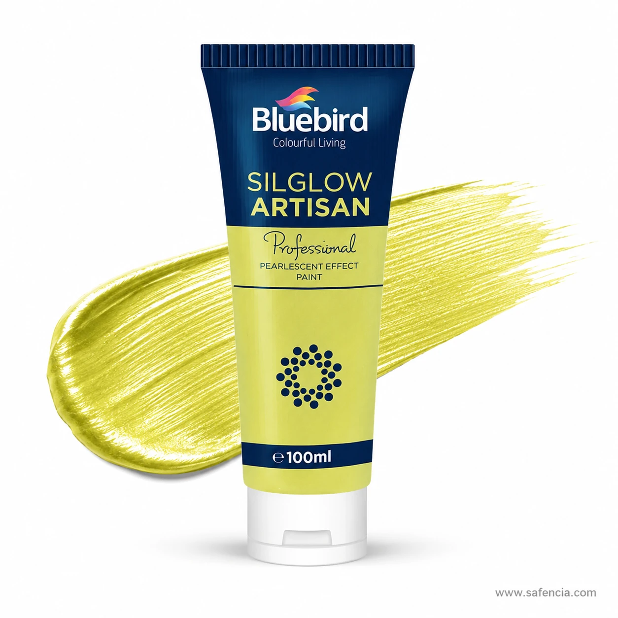 Bluebird Silglow Artisan 100 mL tube detailed branding packaging perspective