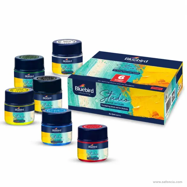 Bluebird Studio Acrylic Colours 25 mL Set of 6