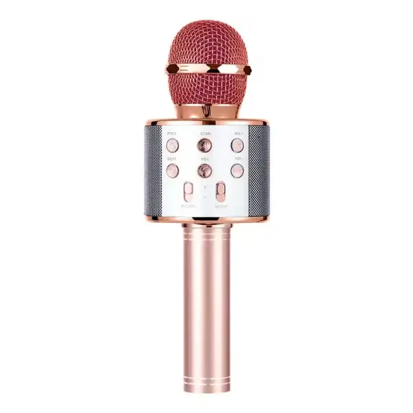 Bluetooth Wireless Microphone with Speaker (WS858) – Handheld Karaoke Mic