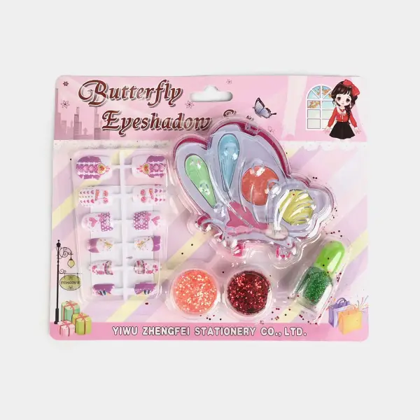 Butterfly Eyeshadow & Nail Set for Girls