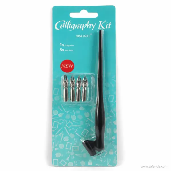SINOART Calligraphy Kit — Oblique Pen with 5 Nibs