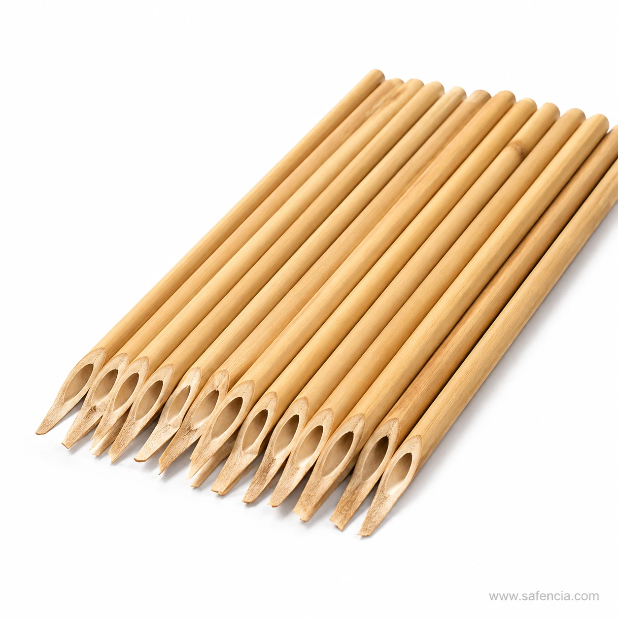 Hand-cut angled chisel tip on traditional bamboo calligraphy qalam for Urdu Arabic script