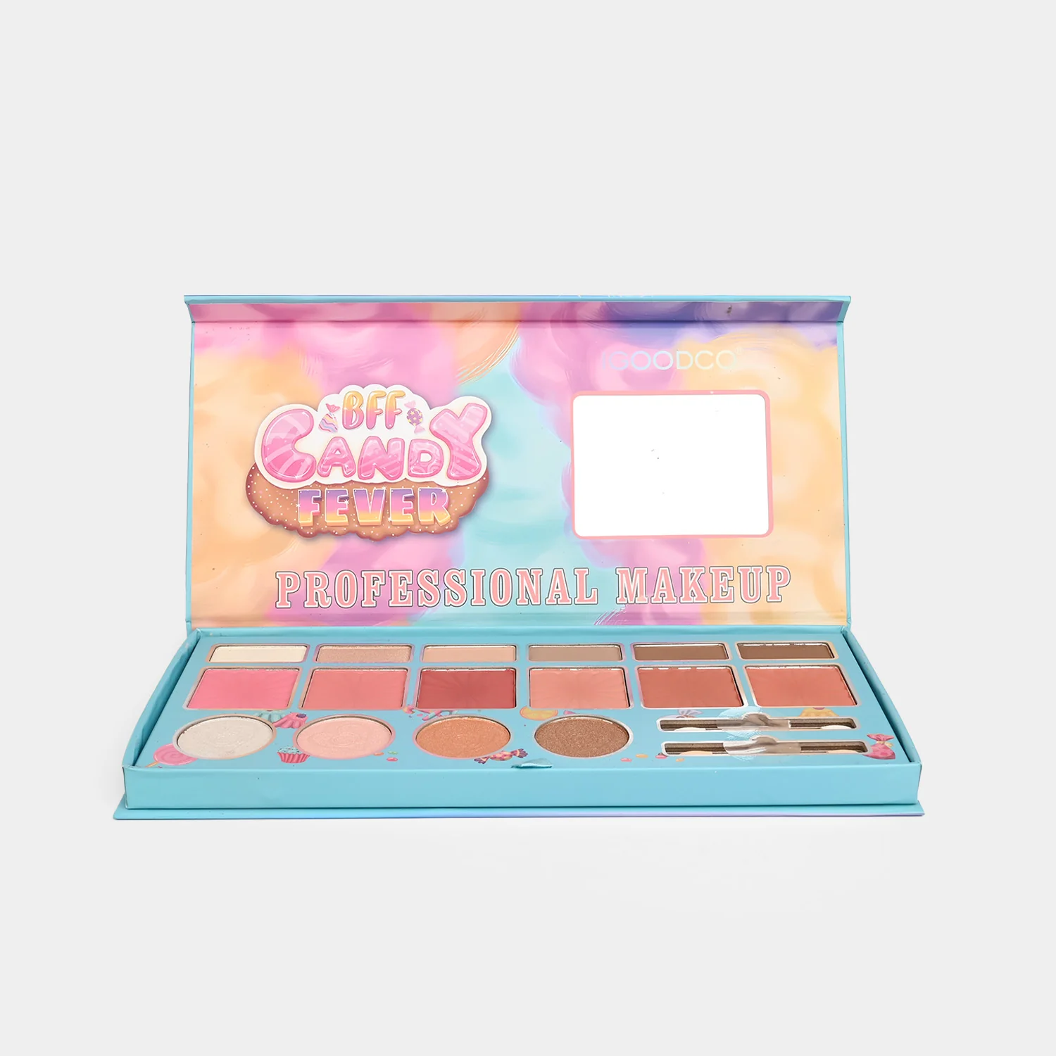 Candy Fever Eye & Face Makeup Palette box view - candy design