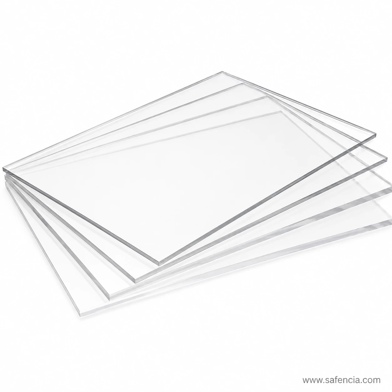 2mm transparent acrylic sheet showing smooth machine cut edges