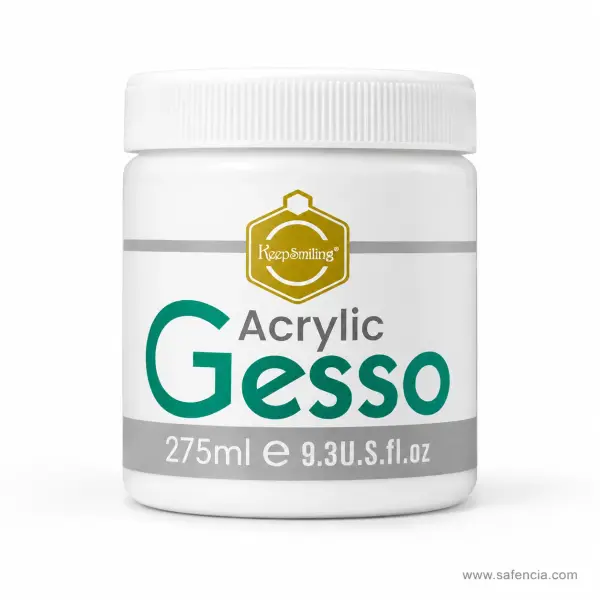 Keep Smiling White Acrylic Gesso Primer for Canvas and Wood
